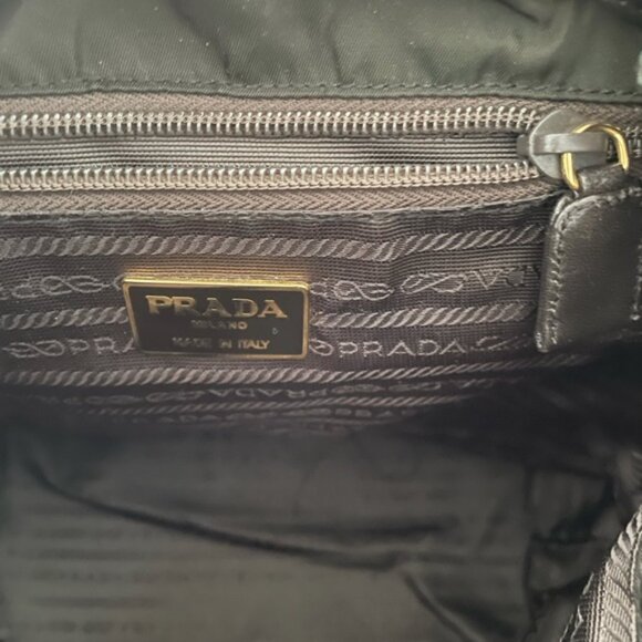 Rare Vintage Prada Small Tessuto Backpack Bag with Chain B4821 - Picture 8 of 16